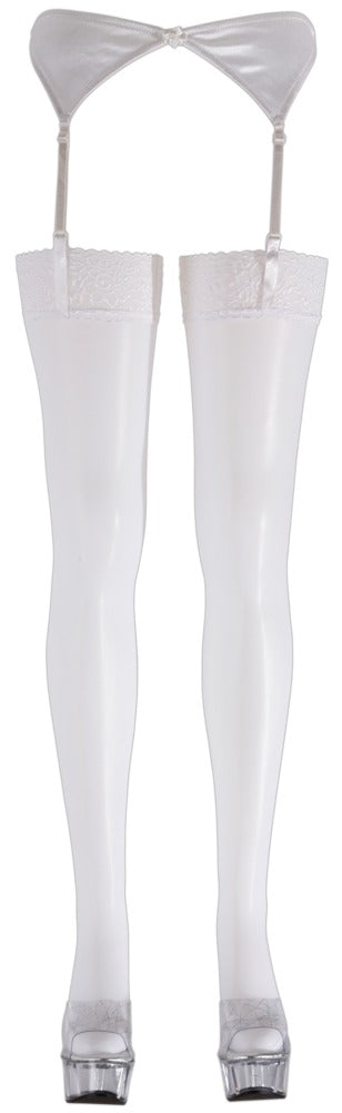 Cottelli LEGWEAR Stroppestrømper hvitt