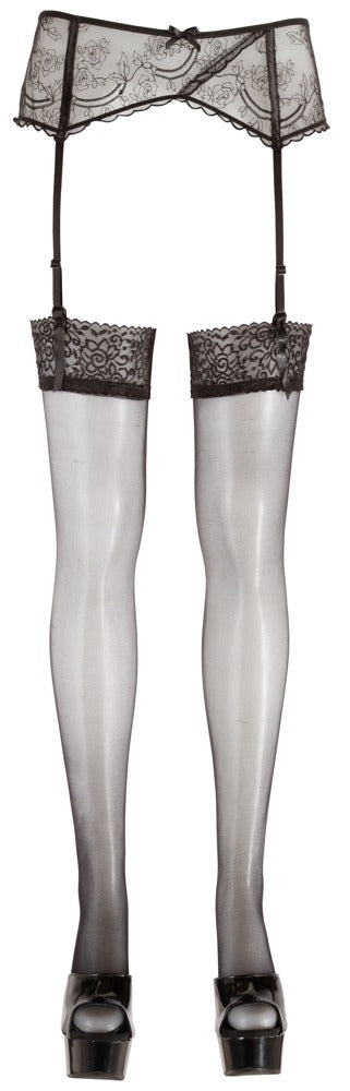 Cottelli LEGWEAR Stroppestrømper svart