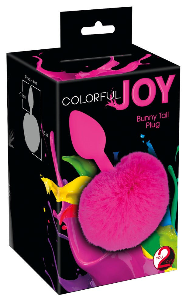 Colorful Joy Analplugg med kaninhale