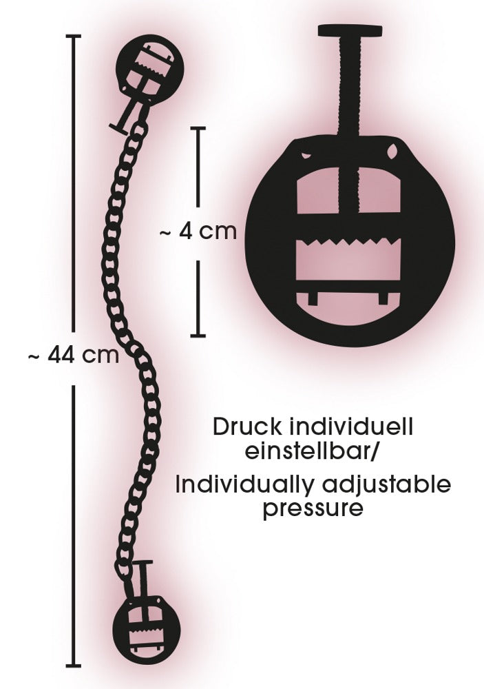 fetish Collection Brystvorteklyper med lenke