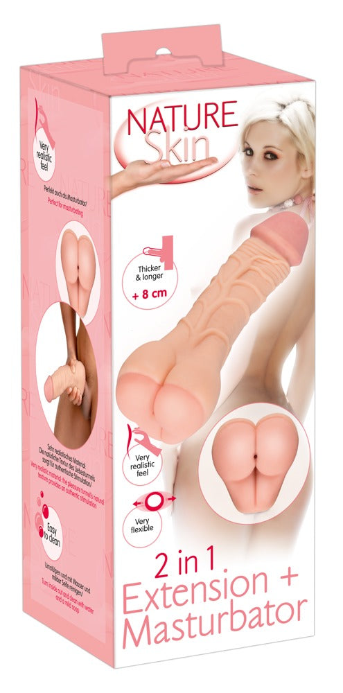 Nature Skin 2in1 Extension + Masturbator