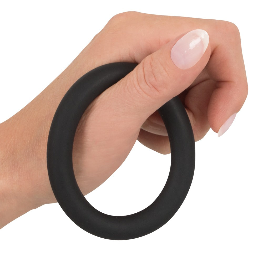 Black Velvets Silicone Penis-/pungring