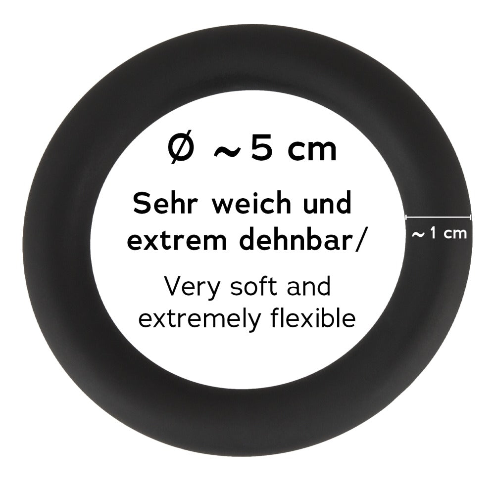 Black Velvets Silicone Penis-/pungring