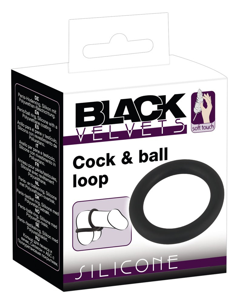 Black Velvets Silicone Penis-/pungring