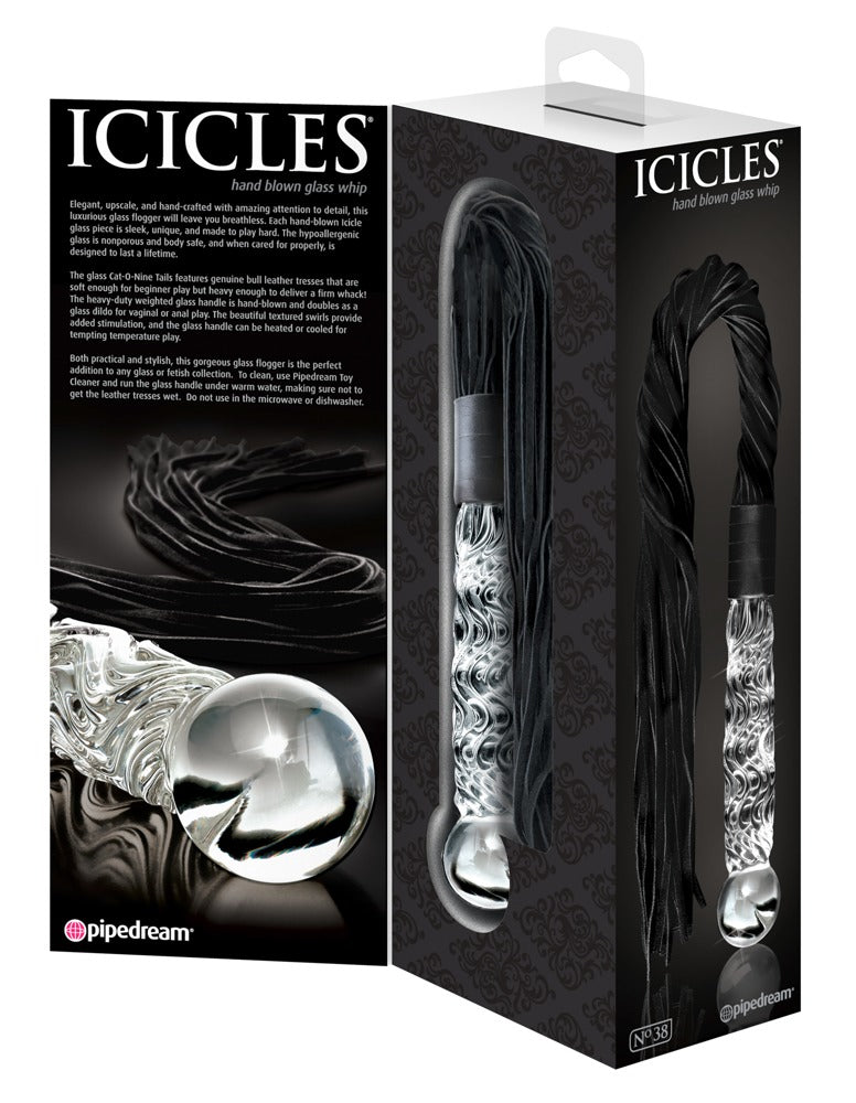 Icicles Glassdildo med piskesnerter