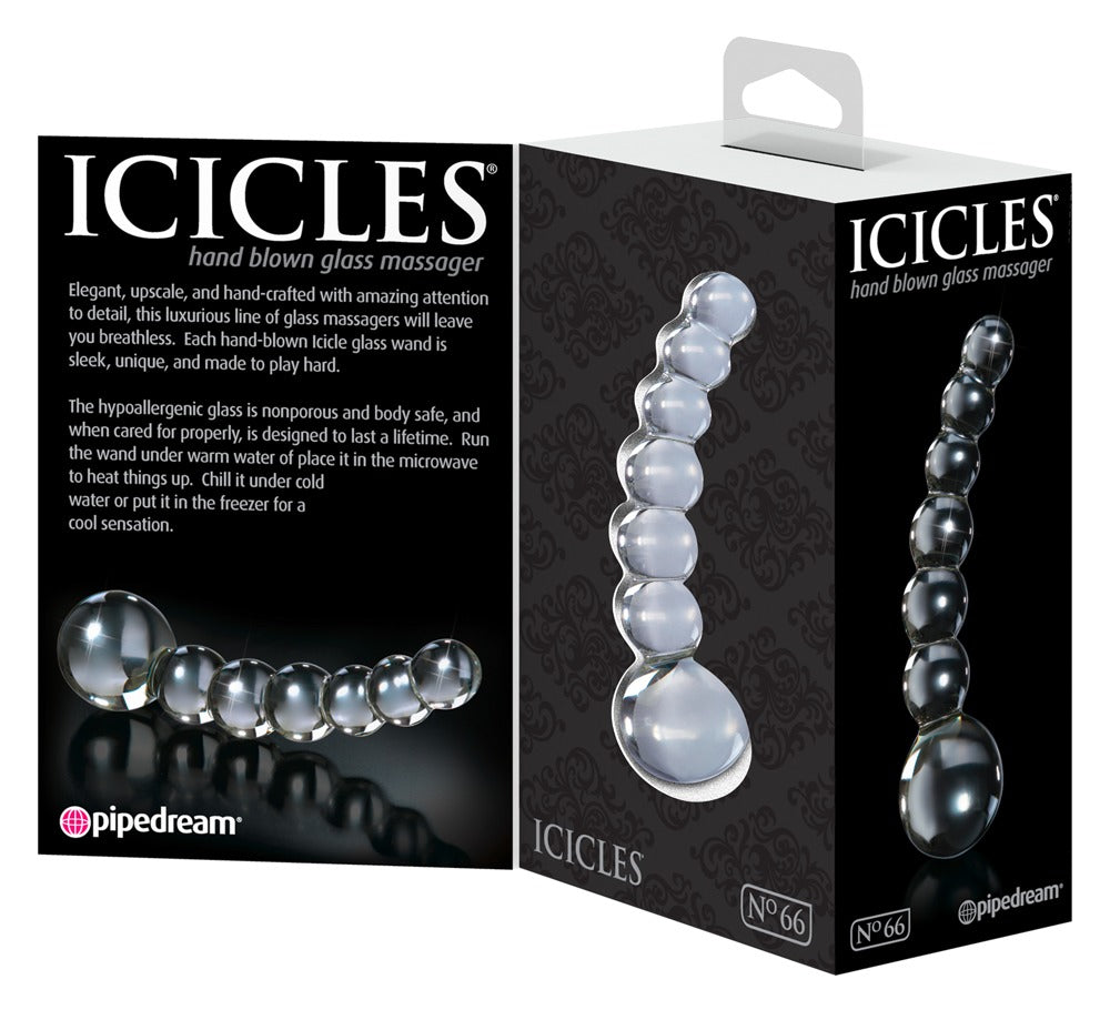 Icicles Kuledildo i glass No. 66