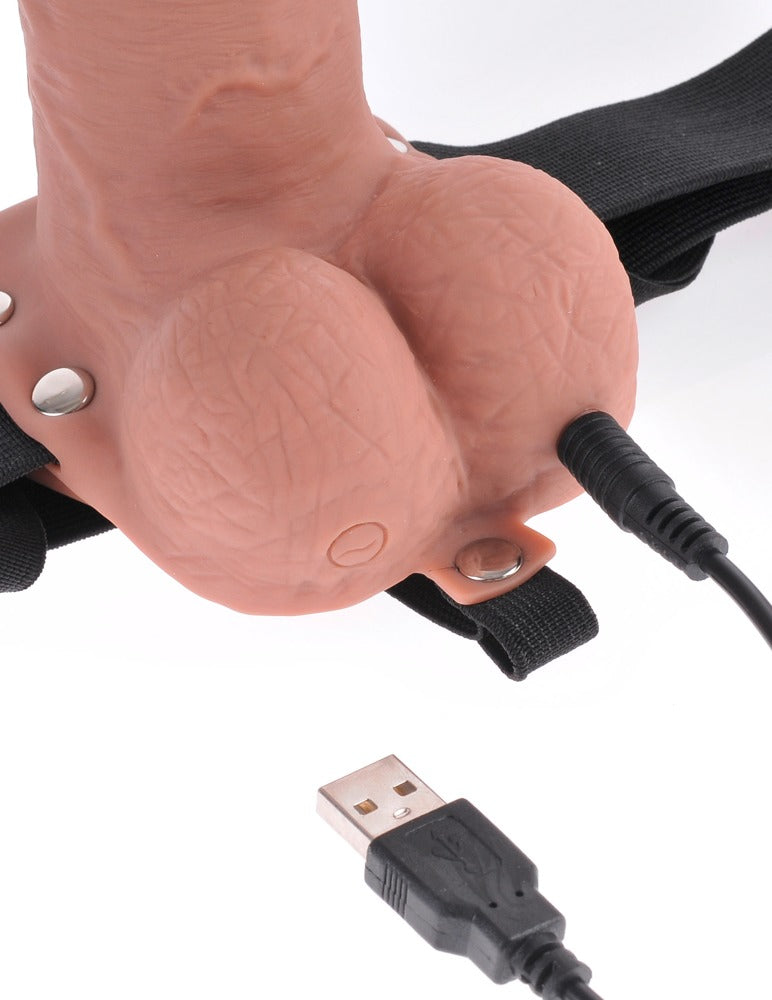 Fetish Fantasy Series Strap-on med hul vibrator