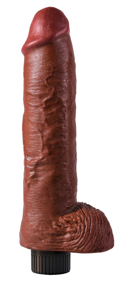King Cock 10“ Vibrating Cock with Balls
