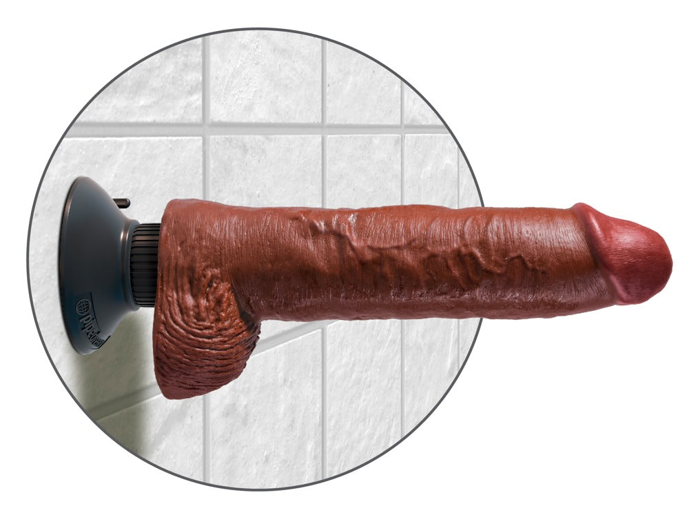 King Cock 10“ Vibrating Cock with Balls
