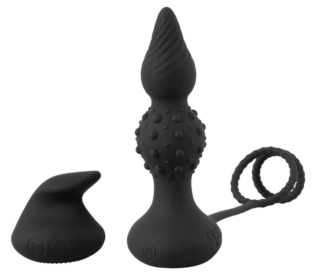 Rebel RC Butt Plug with Cock & Balls rings