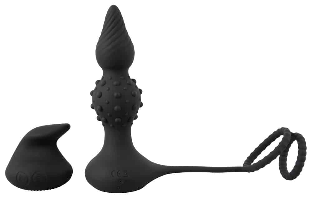 Rebel RC Butt Plug with Cock & Balls rings