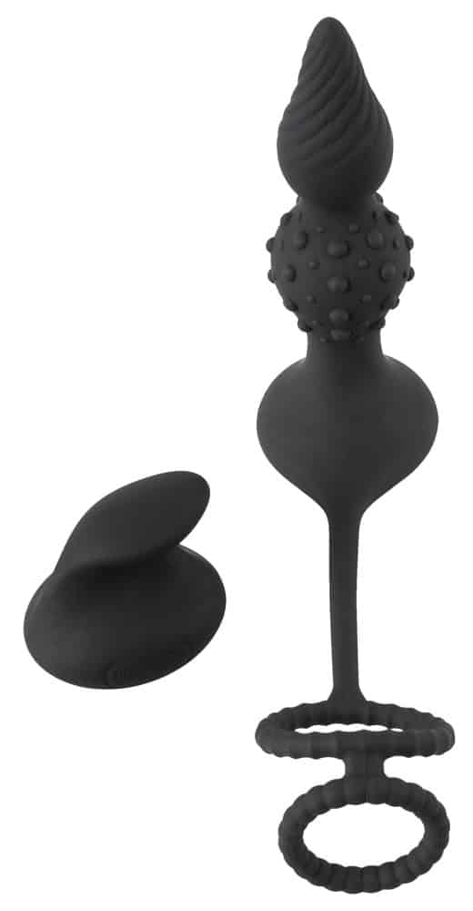 Rebel RC Butt Plug with Cock & Balls rings