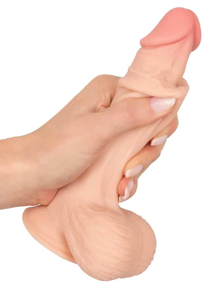 Nature Skin Dildo med bevegelig forhud