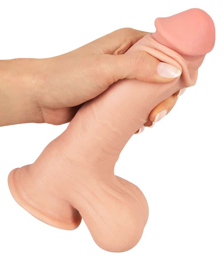 Nature Skin Dildo med bevegelig forhud