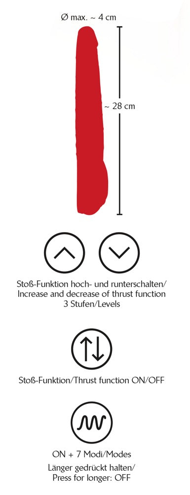 You2Toys Red Push vibrator