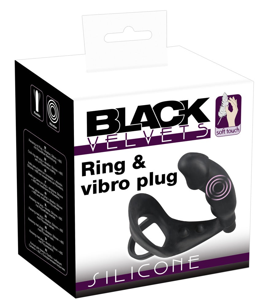 Black Velvets Penisring med vibrasjon