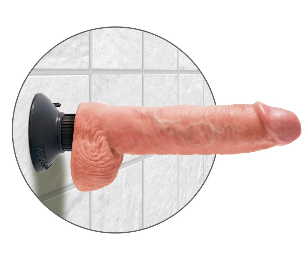 King Cock 10“ Vibrating Cock with Balls