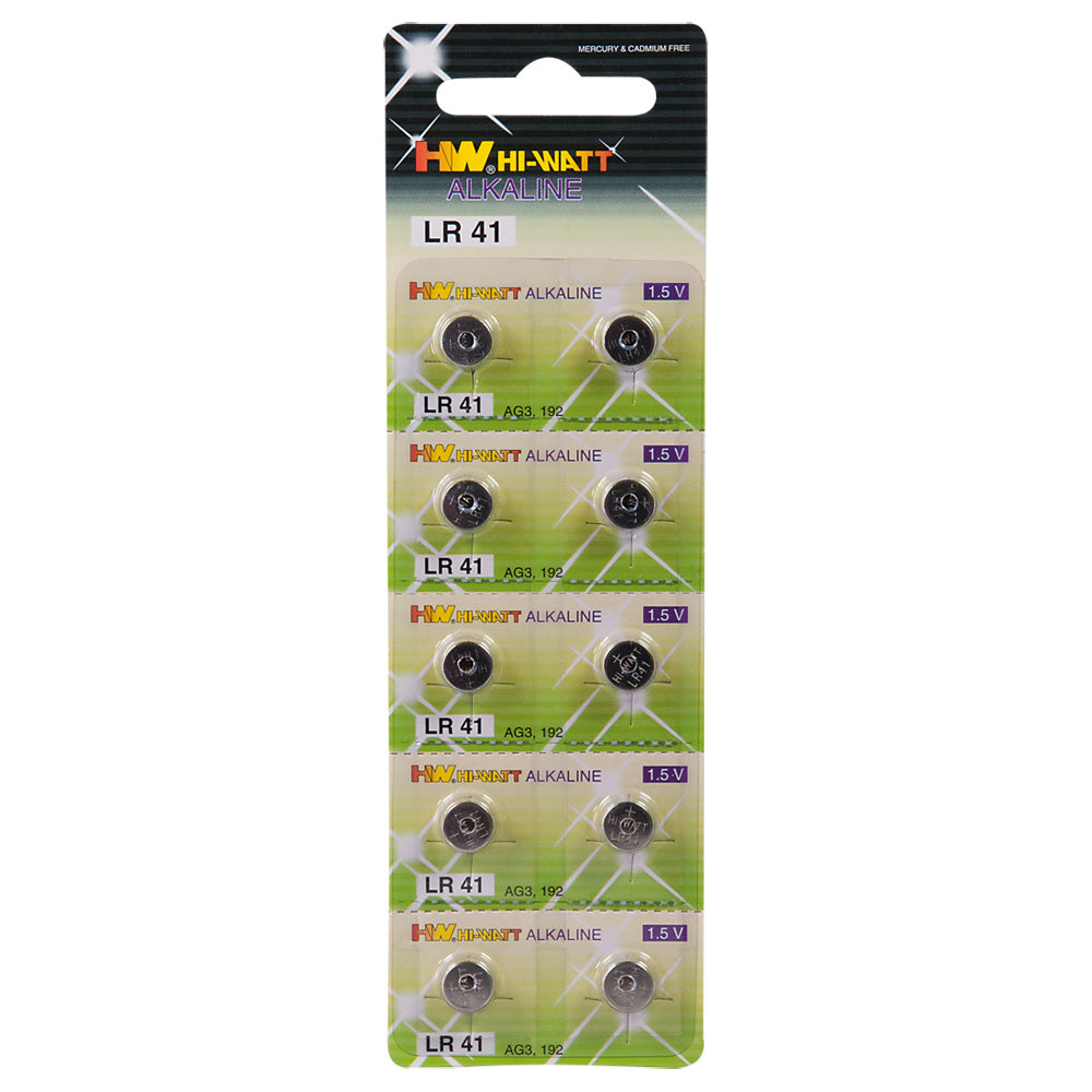Alkaline Batterier LR41 10stk
