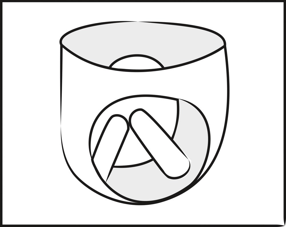 ZADO Lærtruse med 2 dildoer