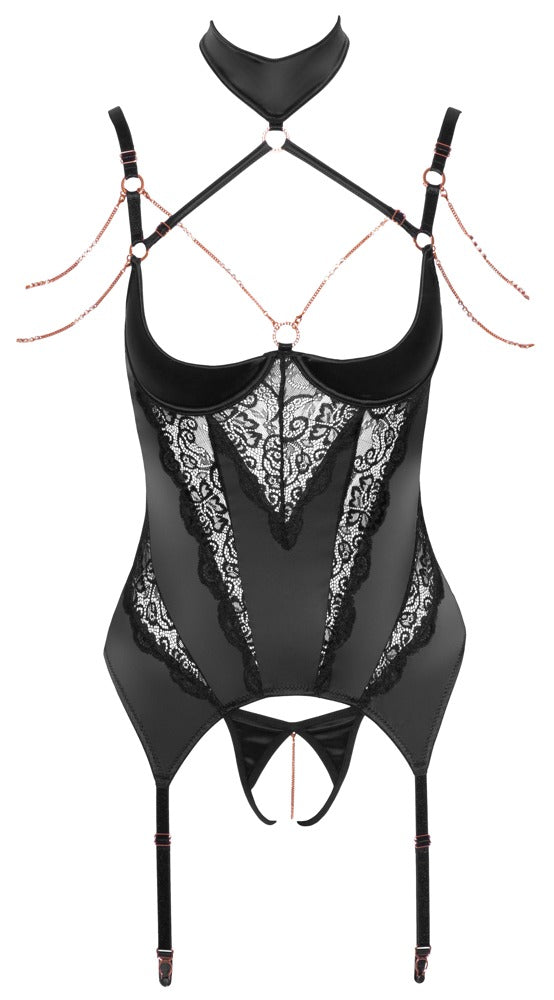 Abierta Fina Strømpeholdertopp og strengtruse