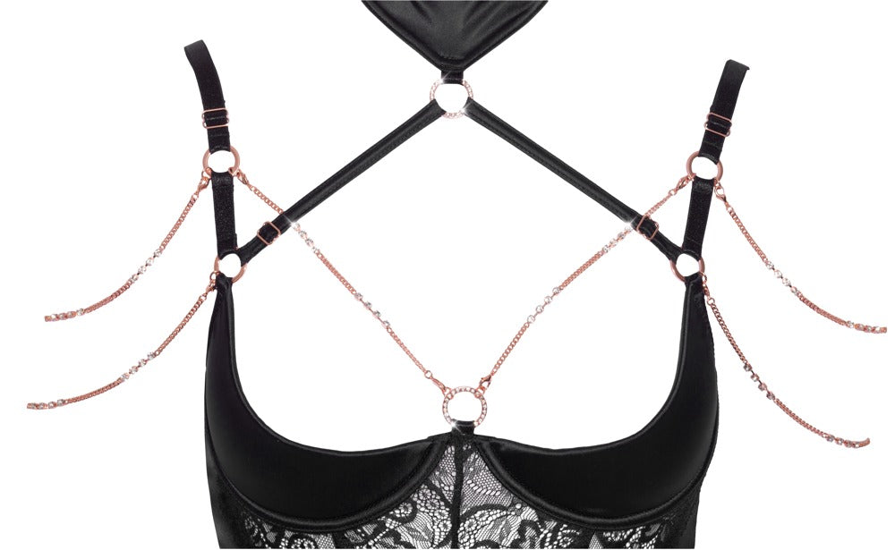 Abierta Fina Strømpeholdertopp og strengtruse