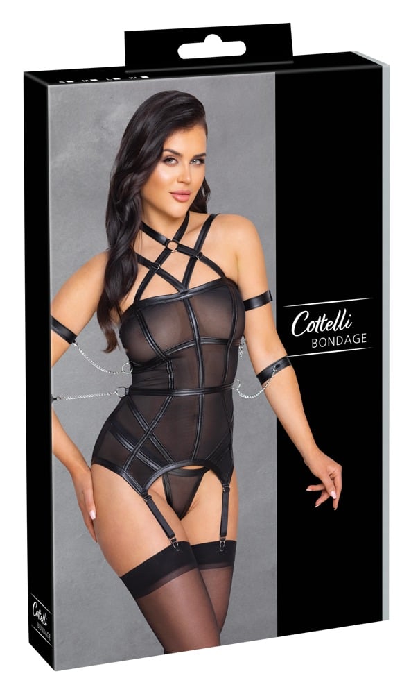 Cottelli BONDAGE Strømpeholdertopp sett