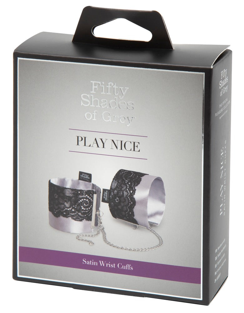 Fifty Shades of Grey Play Nice Satin & Lace Wrist Cuffs