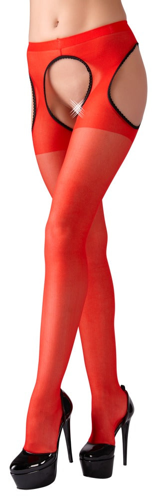 Cottelli LEGWEAR Sexy strømpebukse rød