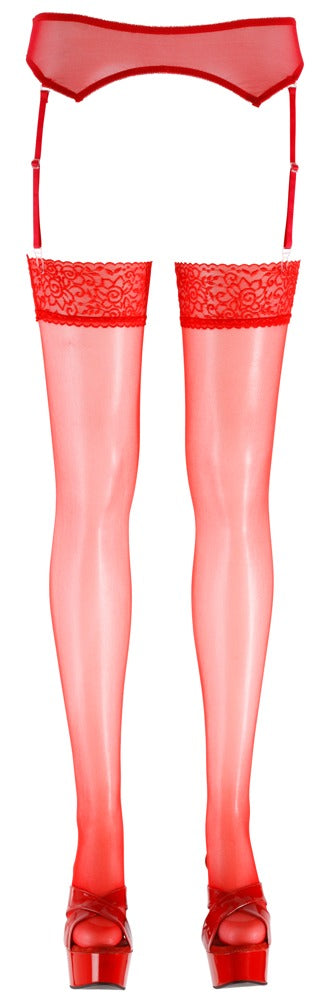 Cottelli LEGWEAR Stroppestrømper rød
