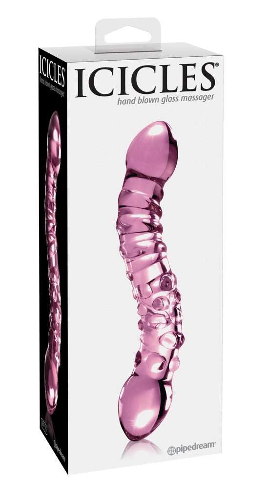 Icicles Dobbel glassdildo No.55