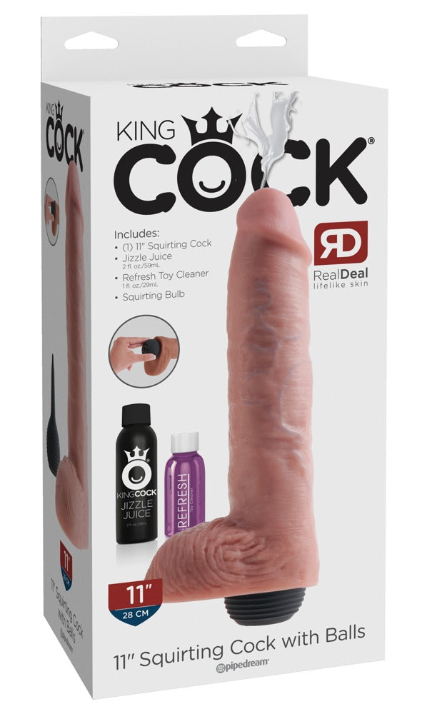 King Cock 11“ Squirting Cock with Balls