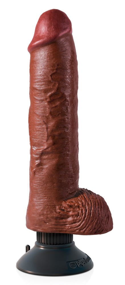 King Cock 10“ Vibrating Cock with Balls