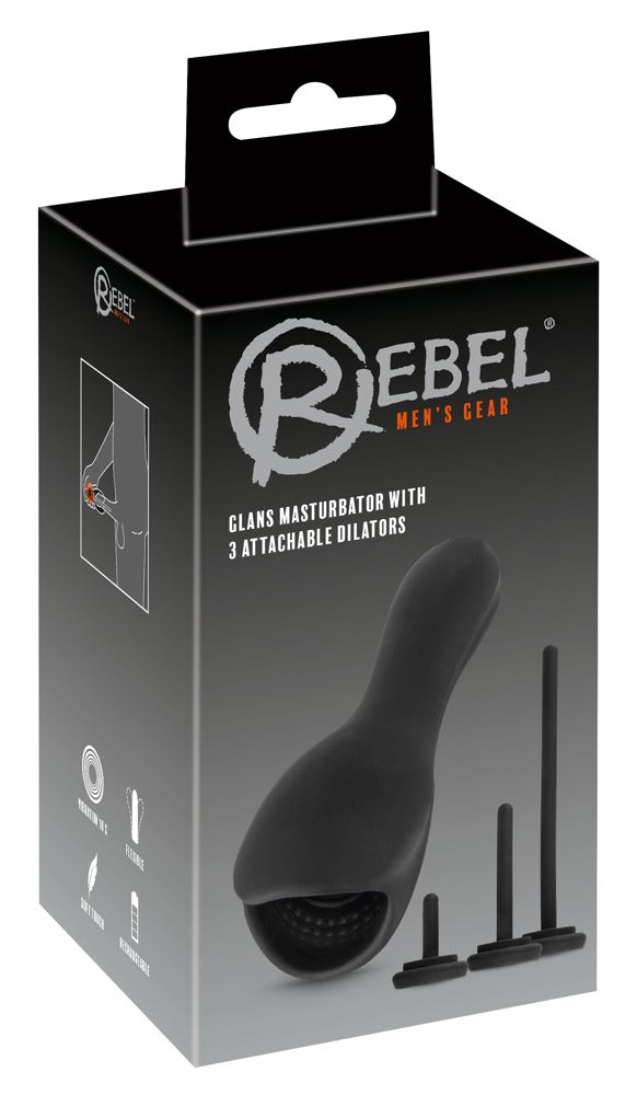 Rebel Glans Masturbator with 3 Dilators