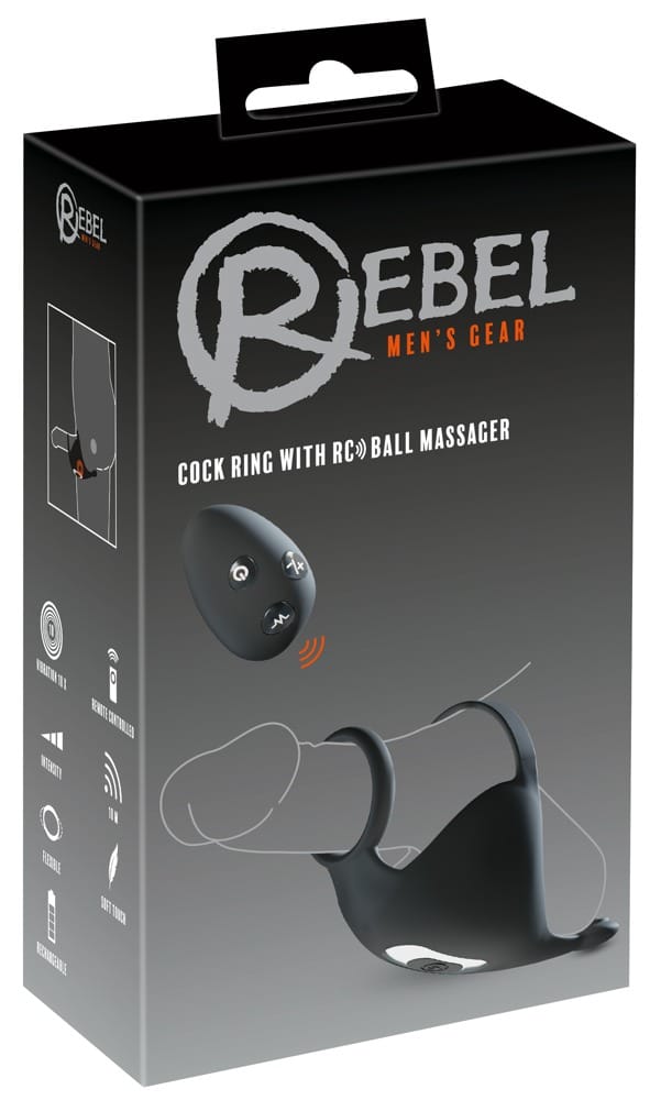 Rebel Cock Ring med RC ball massager