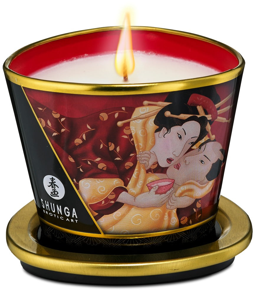 Shunga Massage Candle - Strawberry Sparkling Wine