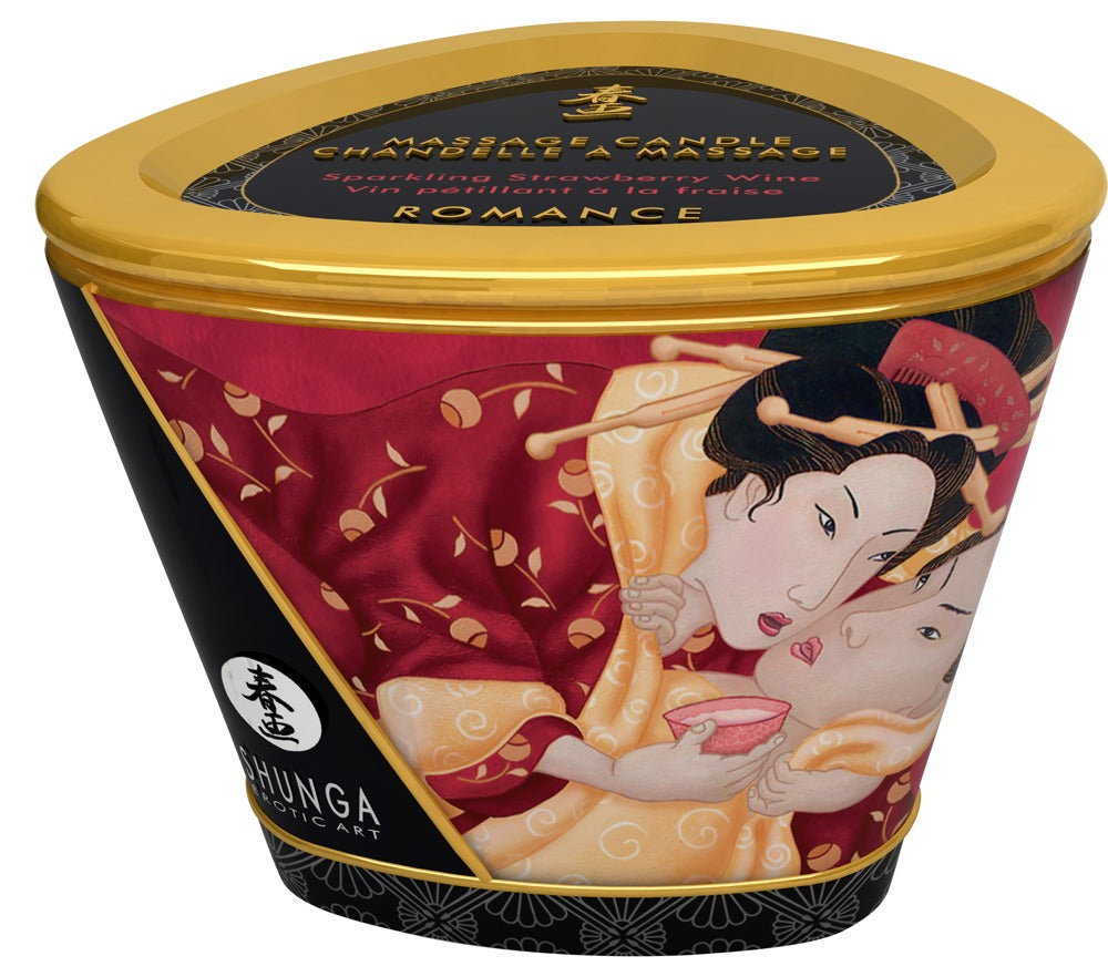 Shunga Massage Candle - Strawberry Sparkling Wine