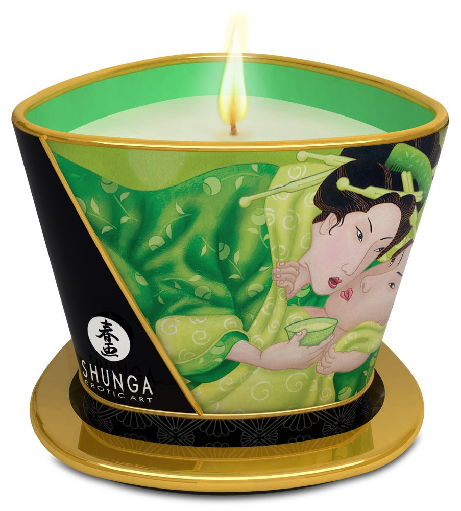 Shunga Massage Candle - Exotic Green Tea