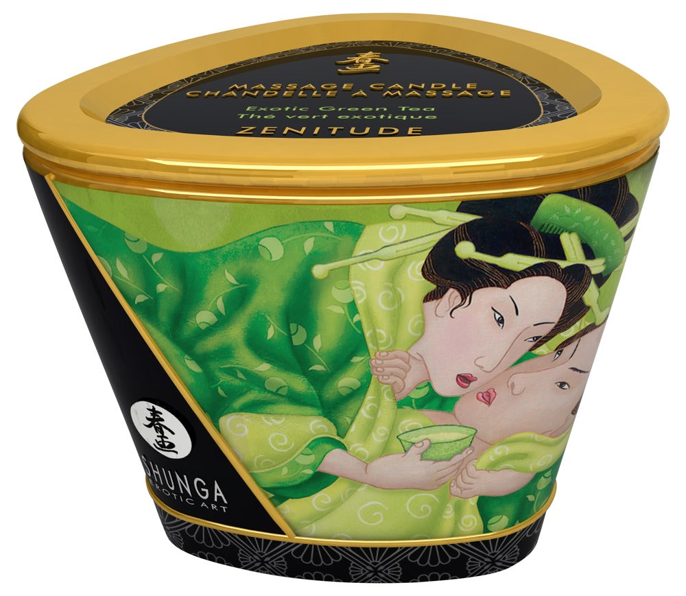 Shunga Massage Candle - Exotic Green Tea