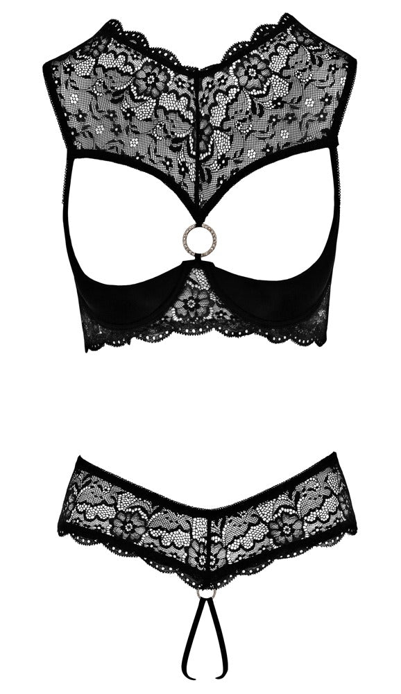 Cottelli LINGERIE Åpen BH med strengtruse
