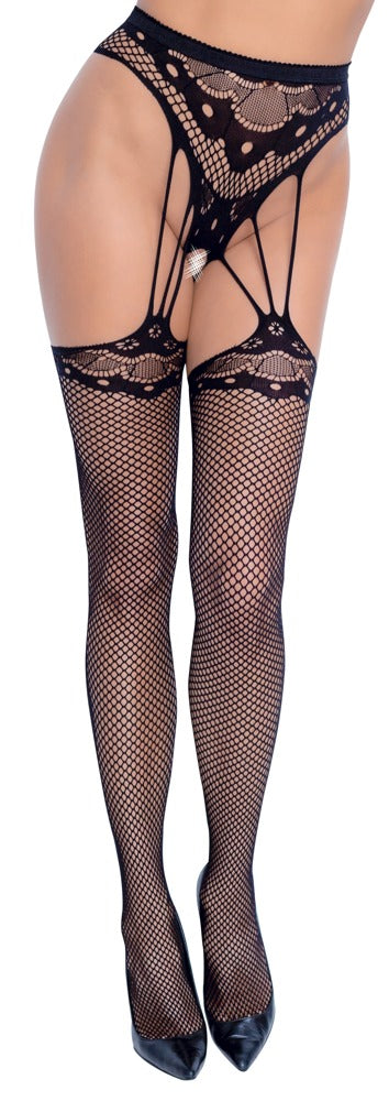 Cottelli LEGWEAR Stroppetruse med strømper