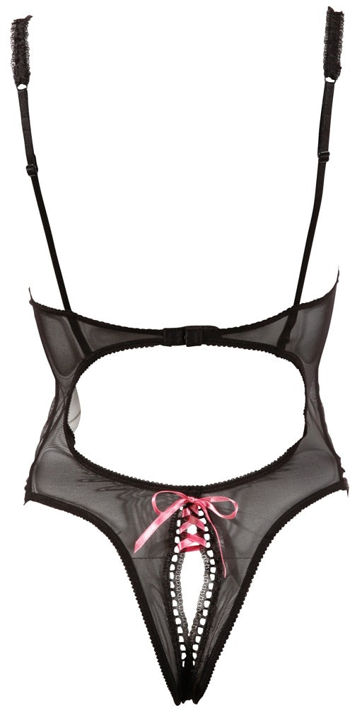 Cottelli LINGERIE Åpen body med sløyfer